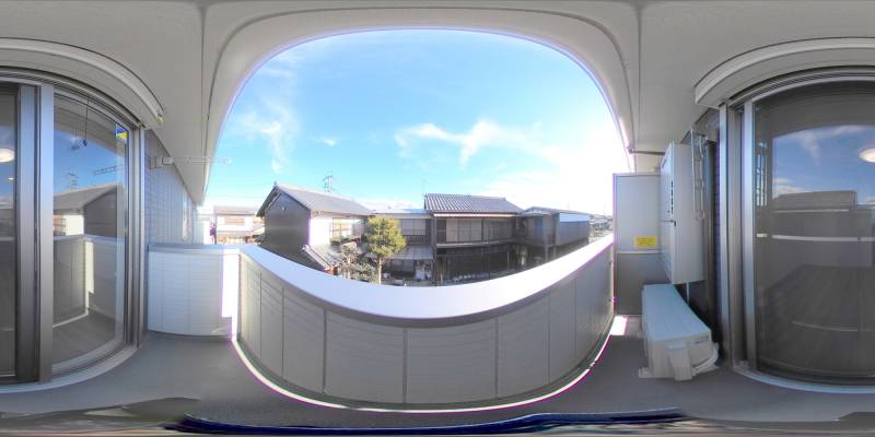 パノラマ画像バルコニー