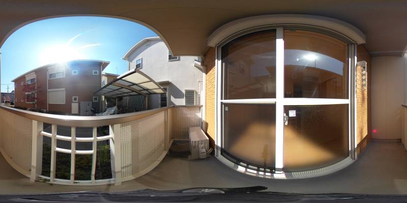 パノラマ画像バルコニー