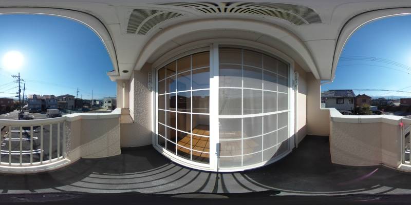 パノラマ画像バルコニー