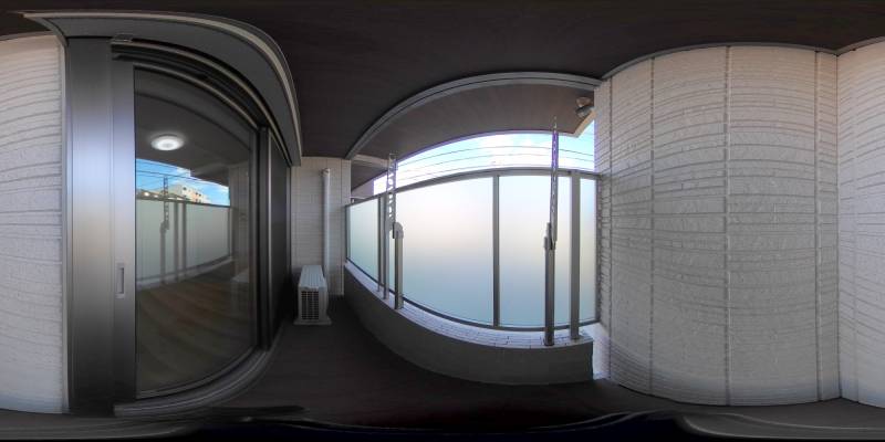 パノラマ画像バルコニー