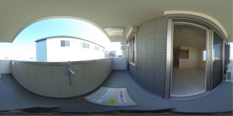 パノラマ画像バルコニー