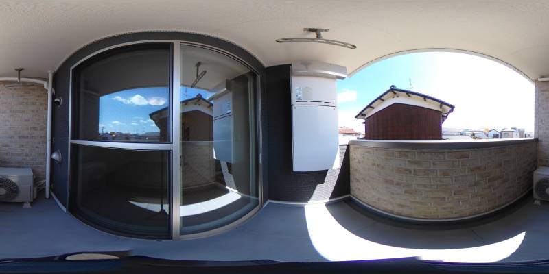 パノラマ画像バルコニー