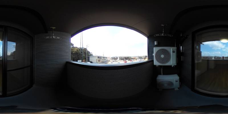 パノラマ画像バルコニー