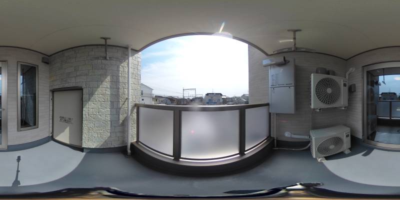 パノラマ画像バルコニー