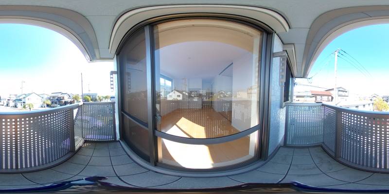 パノラマ画像バルコニー