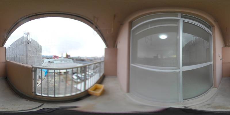 パノラマ画像バルコニー