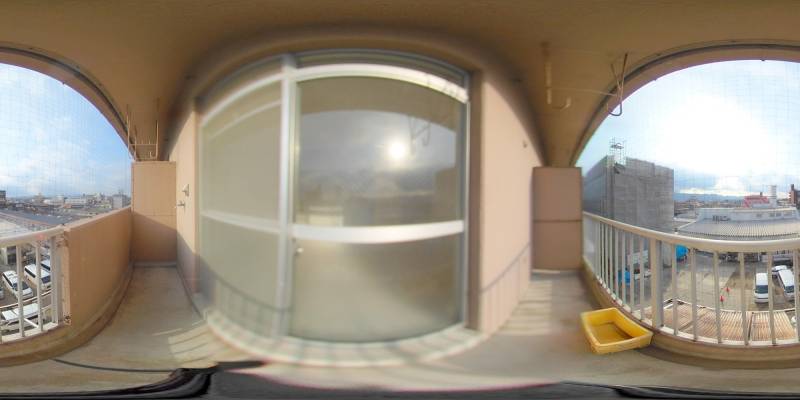 パノラマ画像バルコニー