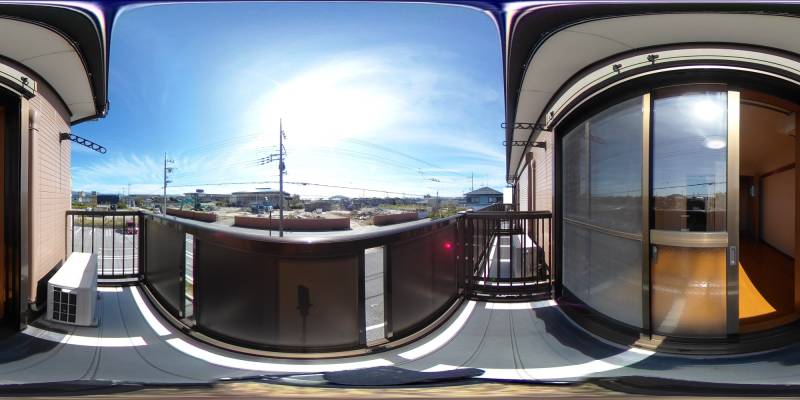 パノラマ画像バルコニー