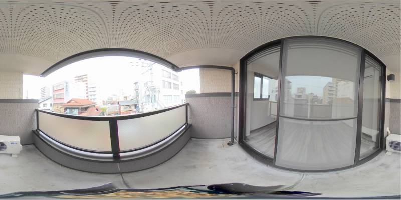 パノラマ画像バルコニー