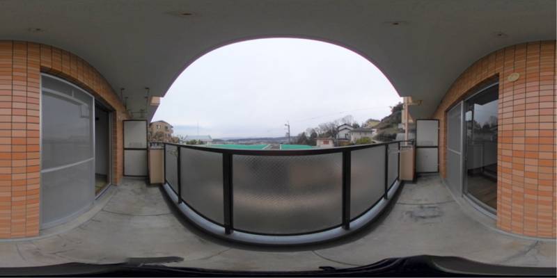 パノラマ画像バルコニー