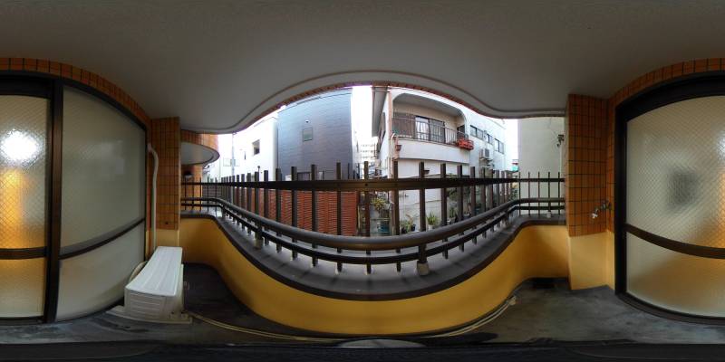パノラマ画像バルコニー