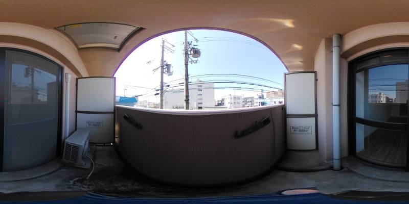 パノラマ画像バルコニー