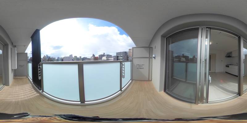 パノラマ画像バルコニー