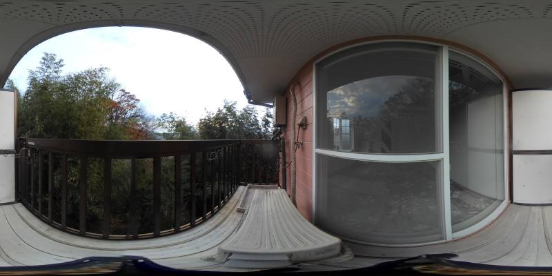 パノラマ画像バルコニー