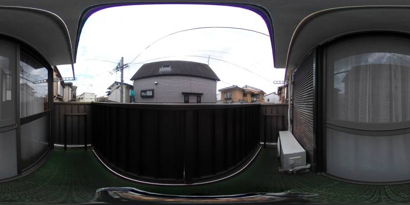 パノラマ画像バルコニー