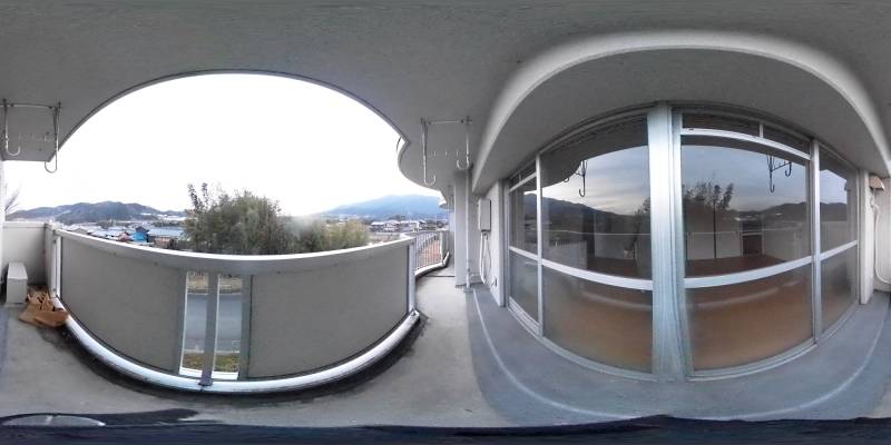 パノラマ画像バルコニー