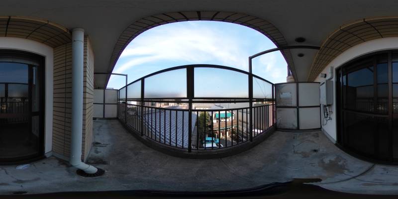 パノラマ画像バルコニー