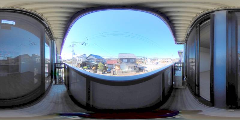 パノラマ画像バルコニー