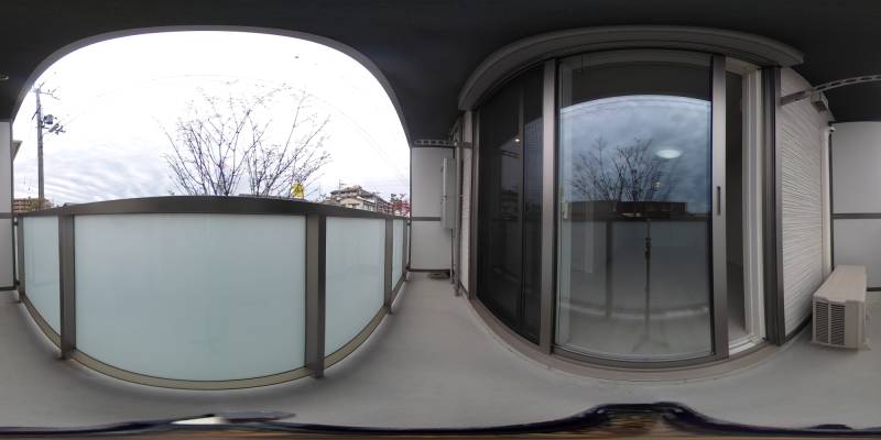 パノラマ画像バルコニー