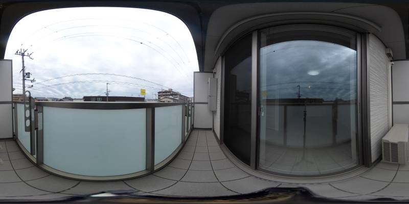 パノラマ画像バルコニー