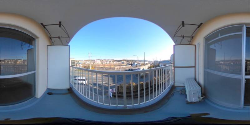 パノラマ画像バルコニー