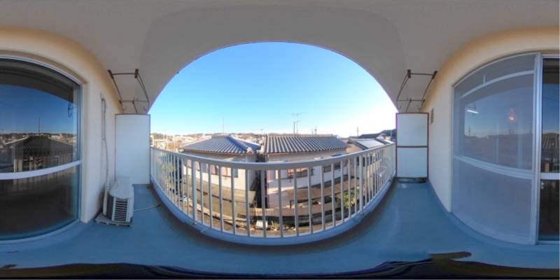 パノラマ画像バルコニー