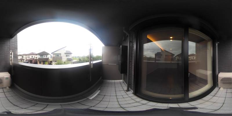 パノラマ画像バルコニー