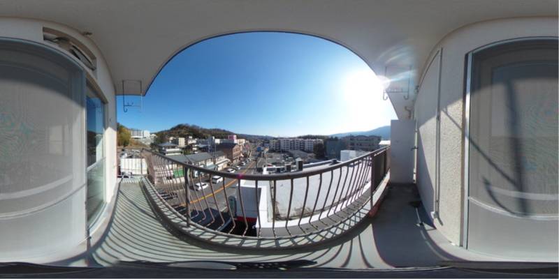 パノラマ画像バルコニー