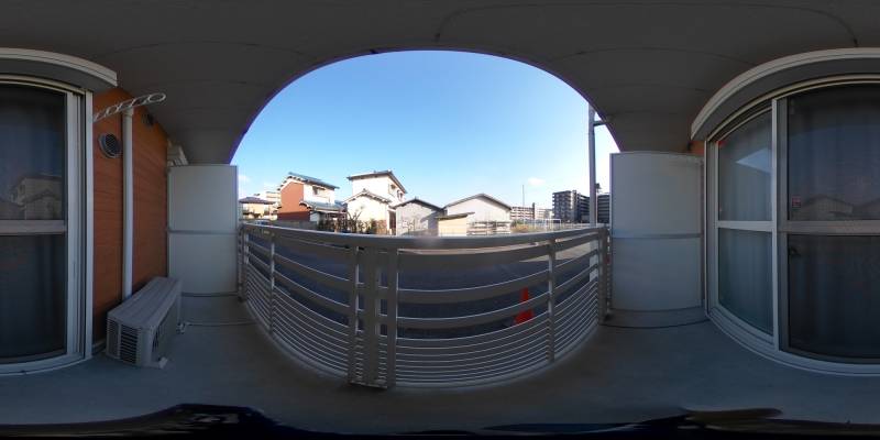 パノラマ画像バルコニー