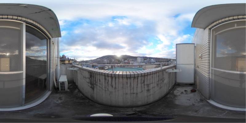 パノラマ画像バルコニー