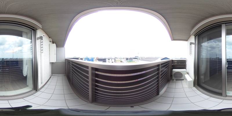 パノラマ画像バルコニー