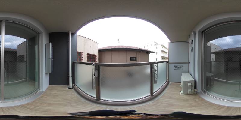 パノラマ画像バルコニー