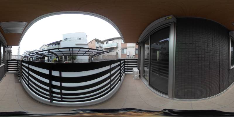 パノラマ画像バルコニー