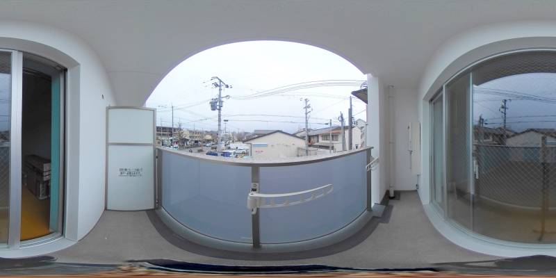 パノラマ画像バルコニー