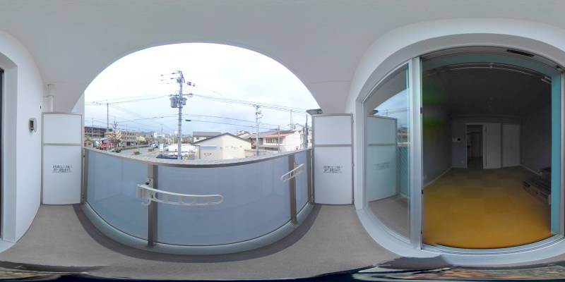パノラマ画像バルコニー