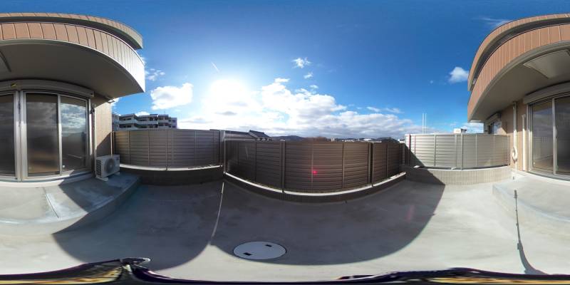 パノラマ画像バルコニー