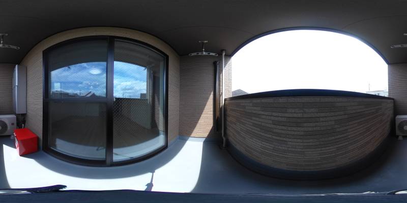 パノラマ画像バルコニー