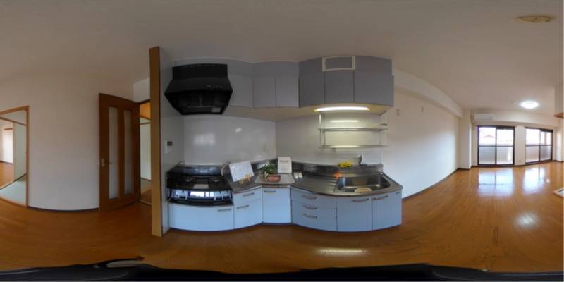パノラマ画像キッチン