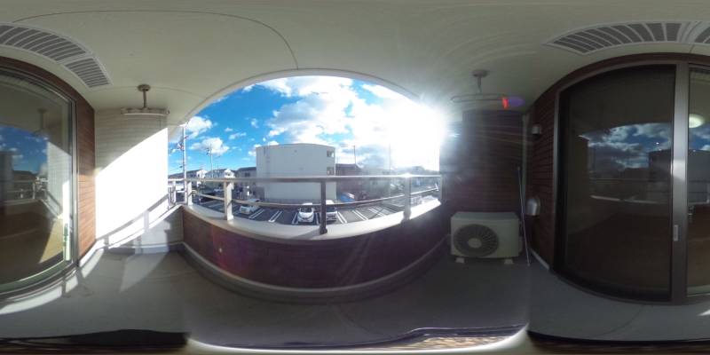 パノラマ画像バルコニー