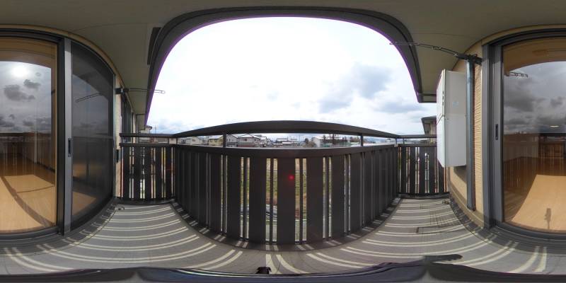 パノラマ画像バルコニー