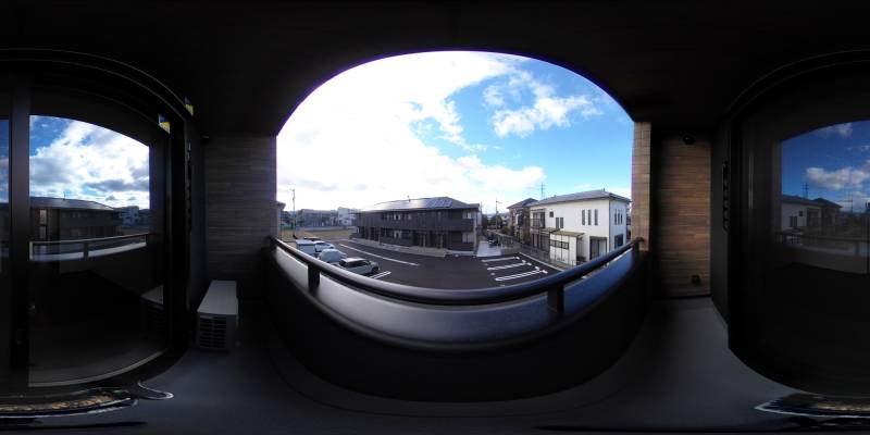 パノラマ画像バルコニー