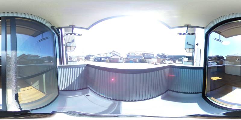 パノラマ画像バルコニー