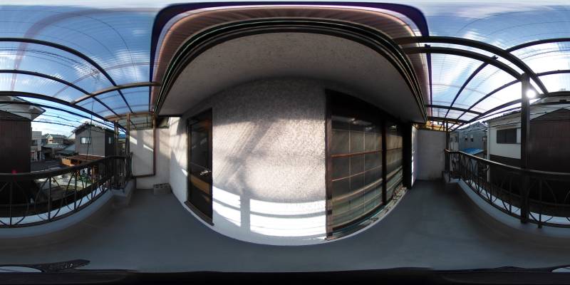 パノラマ画像バルコニー