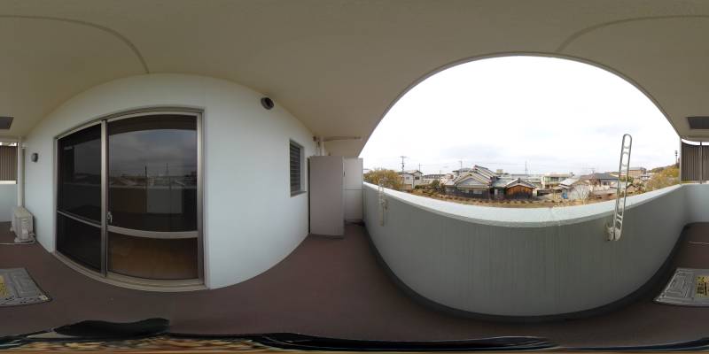 パノラマ画像バルコニー