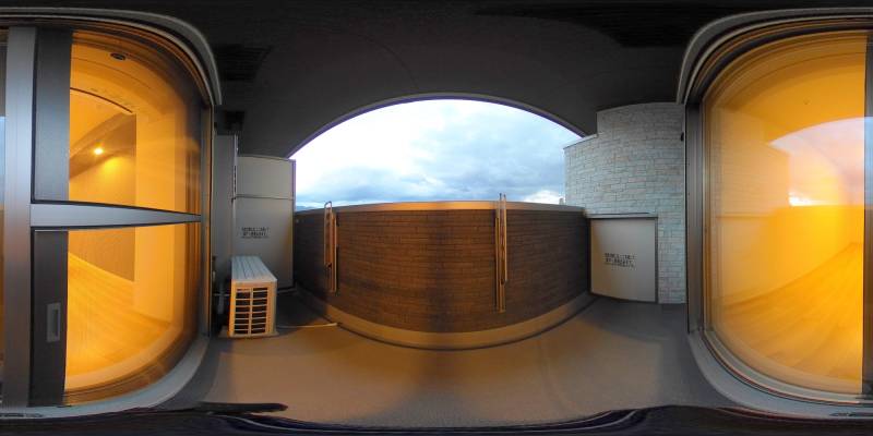 パノラマ画像バルコニー