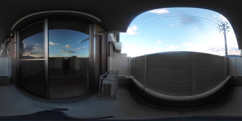 パノラマ画像バルコニー