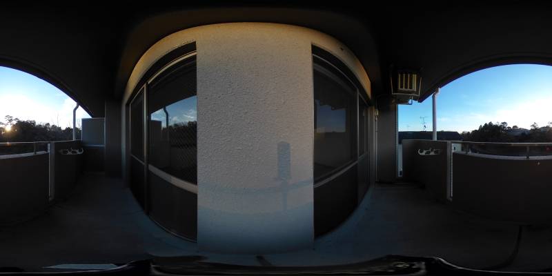 パノラマ画像バルコニー