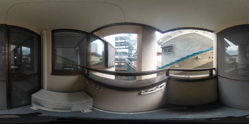 パノラマ画像バルコニー