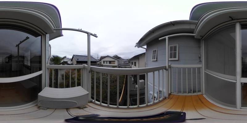 パノラマ画像バルコニー