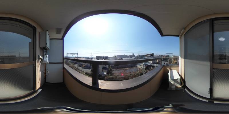 パノラマ画像バルコニー